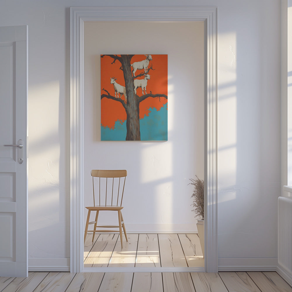 Getter i ett träd | Canvas