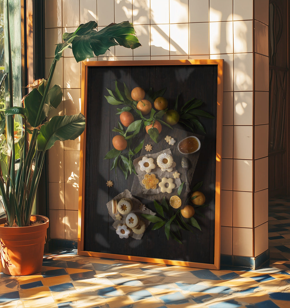 Mandarin Linzer Cookies | Plakater - Kunsttryk