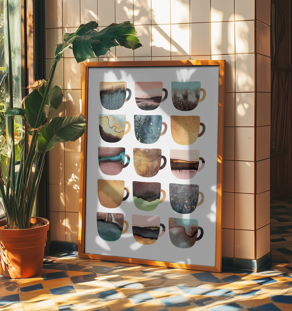Erdige Kaffeetassen | Poster