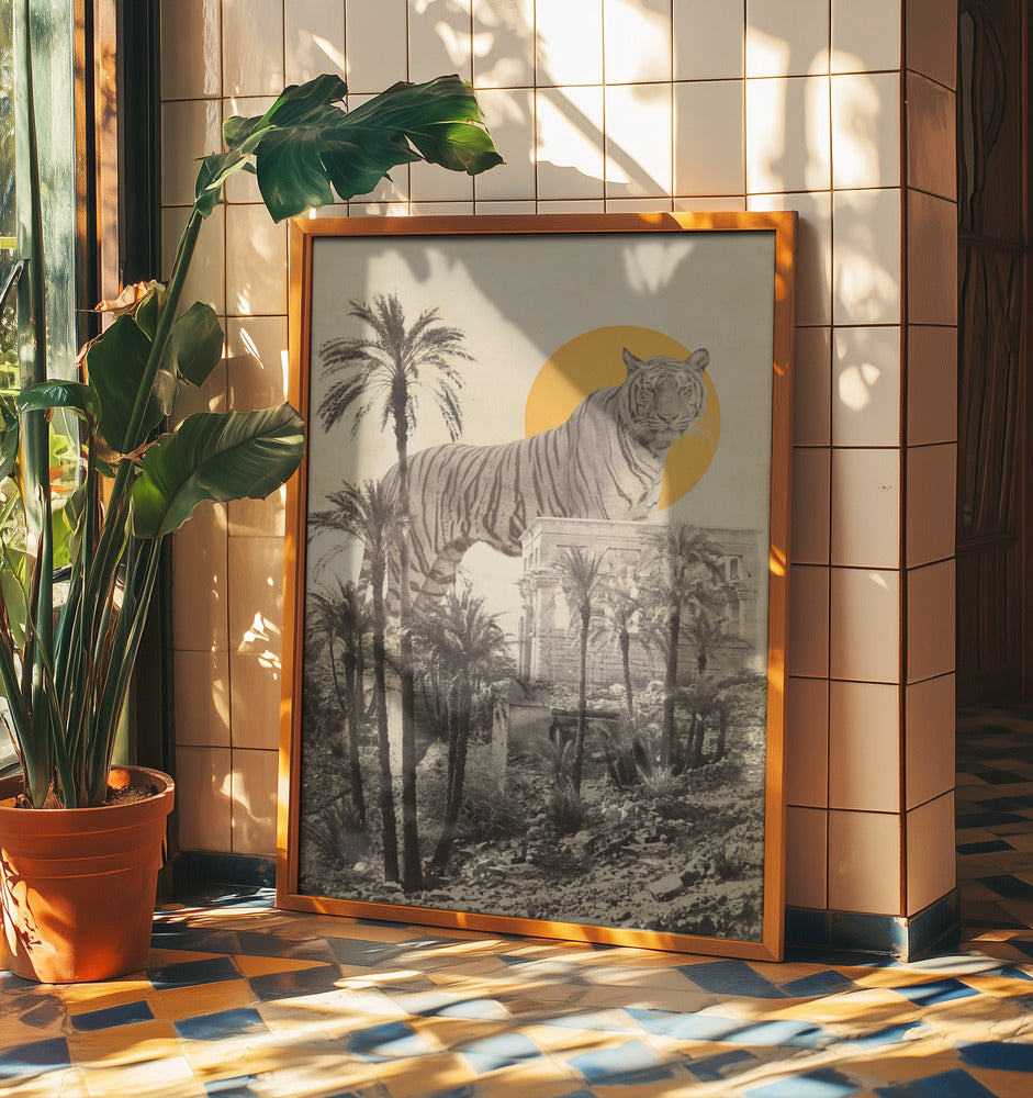 Giant Tiger In Ruins | Poster
