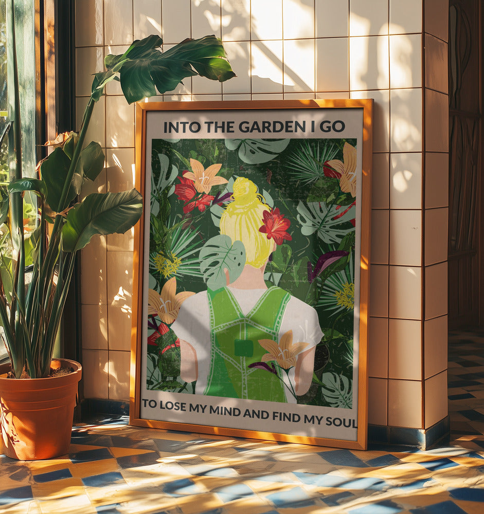 En el jardín (rubia) | Posters  - Impresiones de Arte