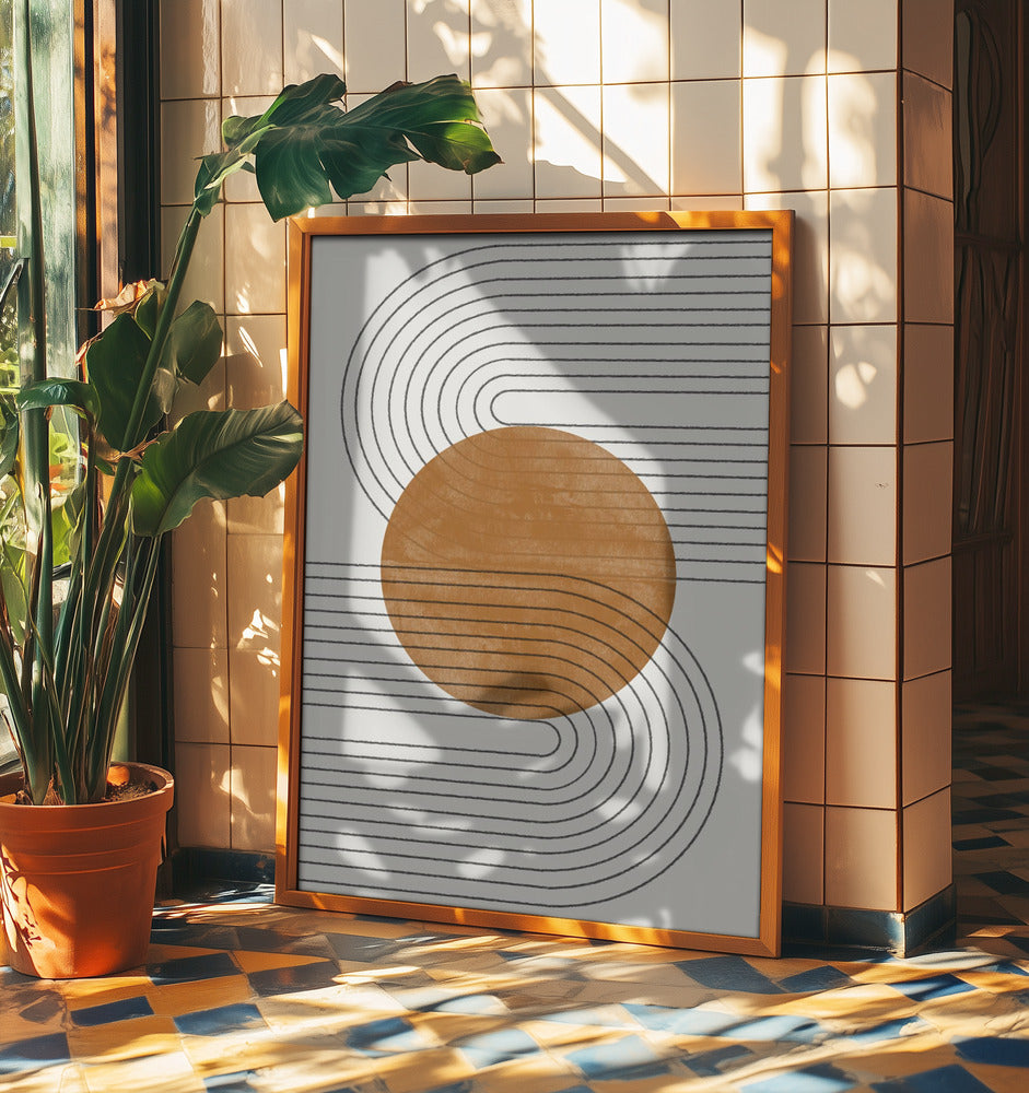 Beige and Brown Balance No.3 | Poster
