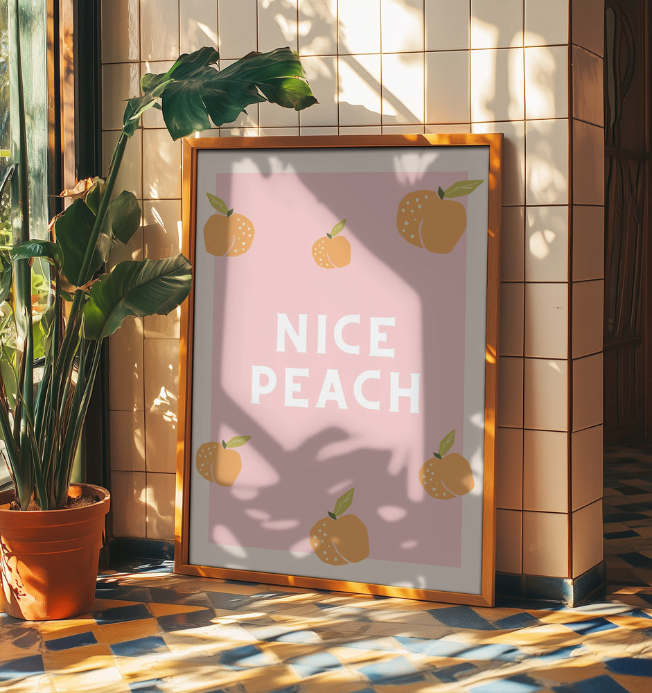 Schöner Pfirsich | Poster - Kunstdruck