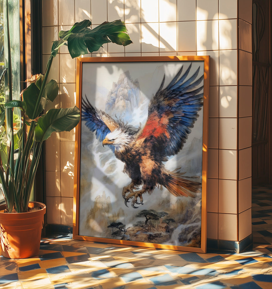 Eagle Bird Watercolor Animal Art | Poster