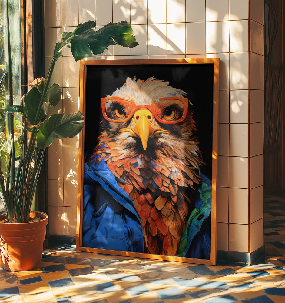Eagle Hipster Watercolor Animal Art | Poster