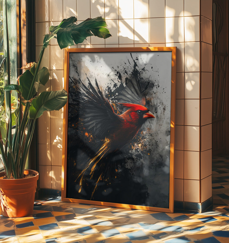 Red Cardinal Bird Art | Poster