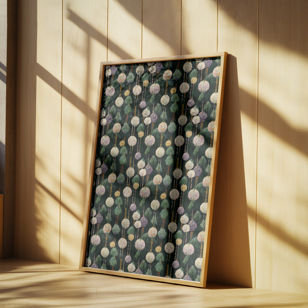 Festive Pine Ornaments | Poster