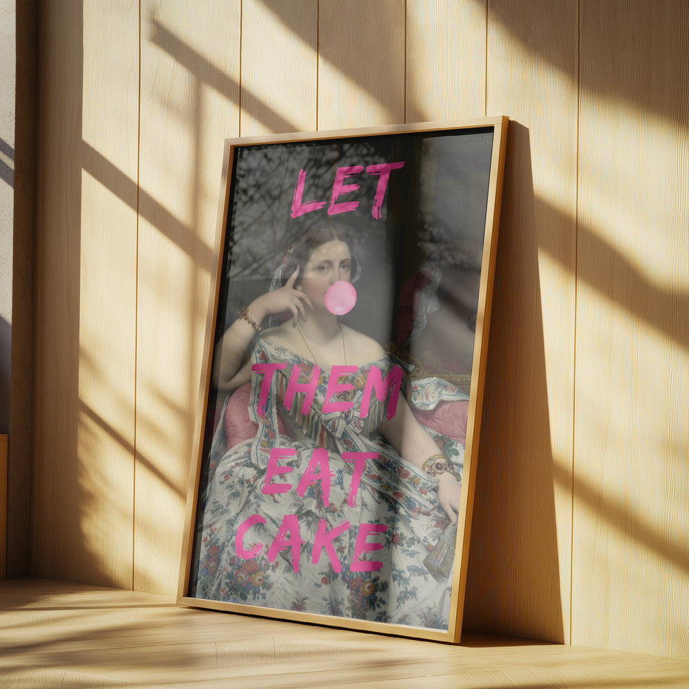 Låt dem äta tårta, tuggummi vintageporträtt | Poster