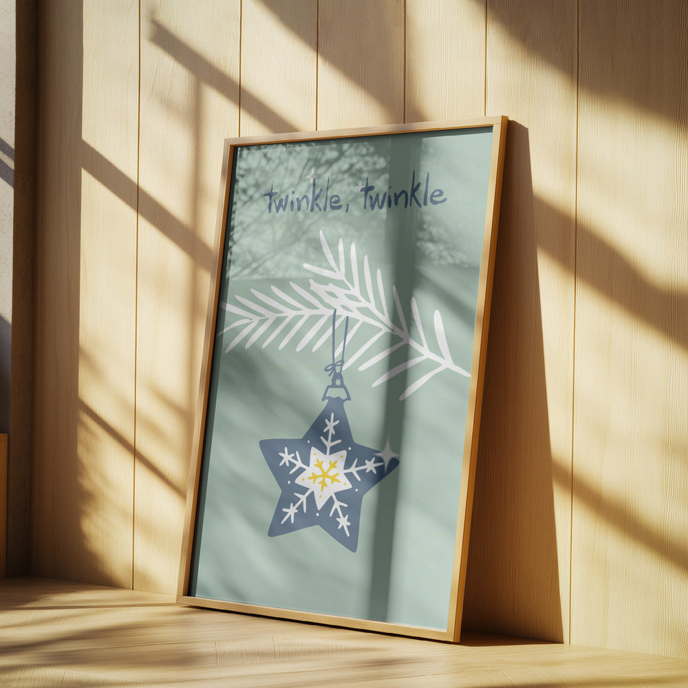 Fröhlich funkelnder Weihnachtsstern Mint | Poster