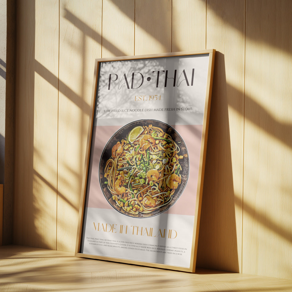 Elegant illustration av Pad Thai | Poster