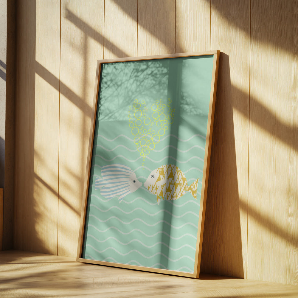 mellow anticipation sweet fish love | Poster