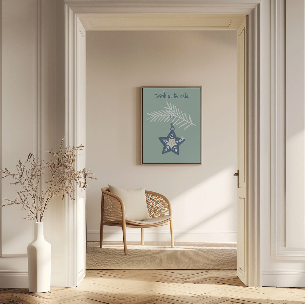 Fröhlich funkelnder Weihnachtsstern Mint | Poster