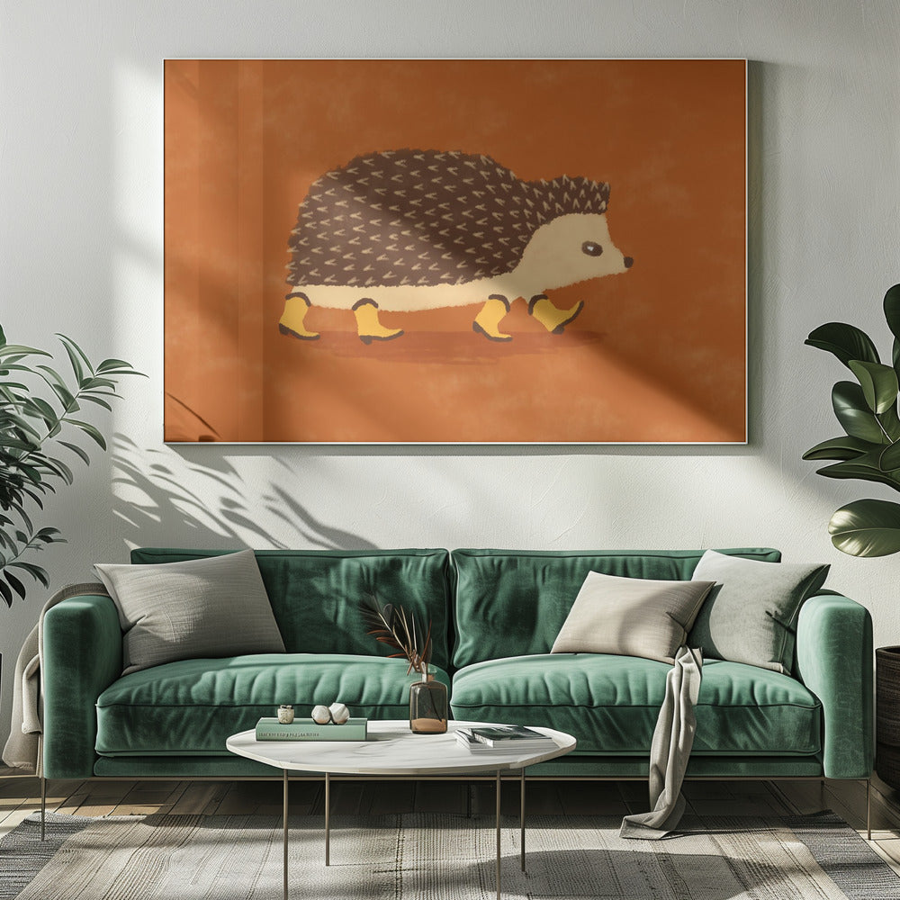 Igelkotten Sonny springer i cowboystövlar | Canvas