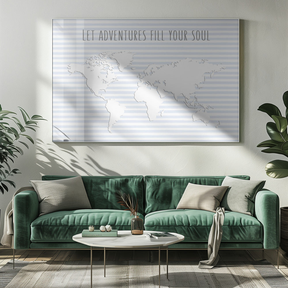 Weltkarte der Wanderlust | Leinwand-Bilder