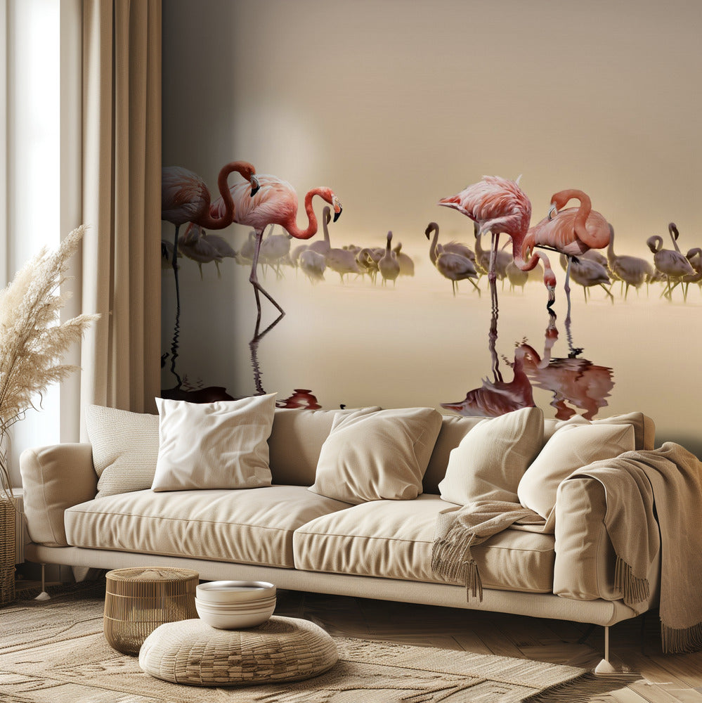 FLAMINGOS | Fototapeten
