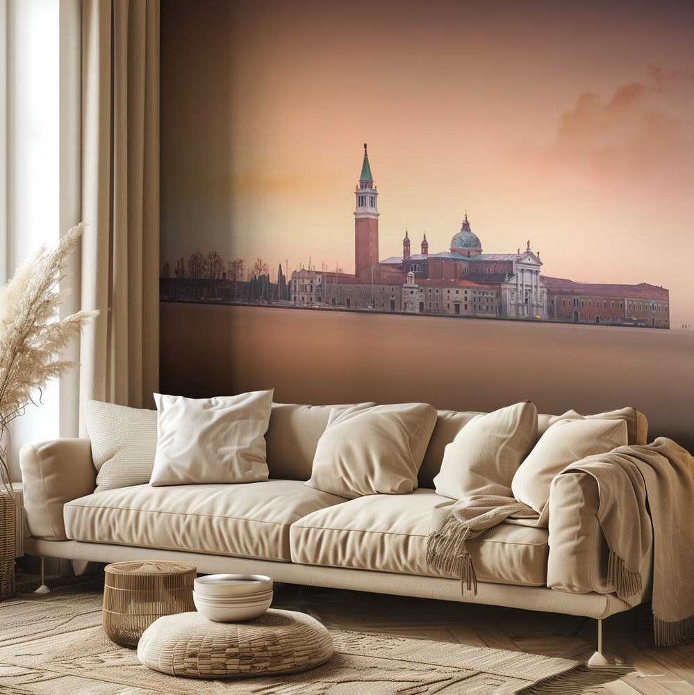 Rosa Sonnenaufgang in Venedig | Fototapeten