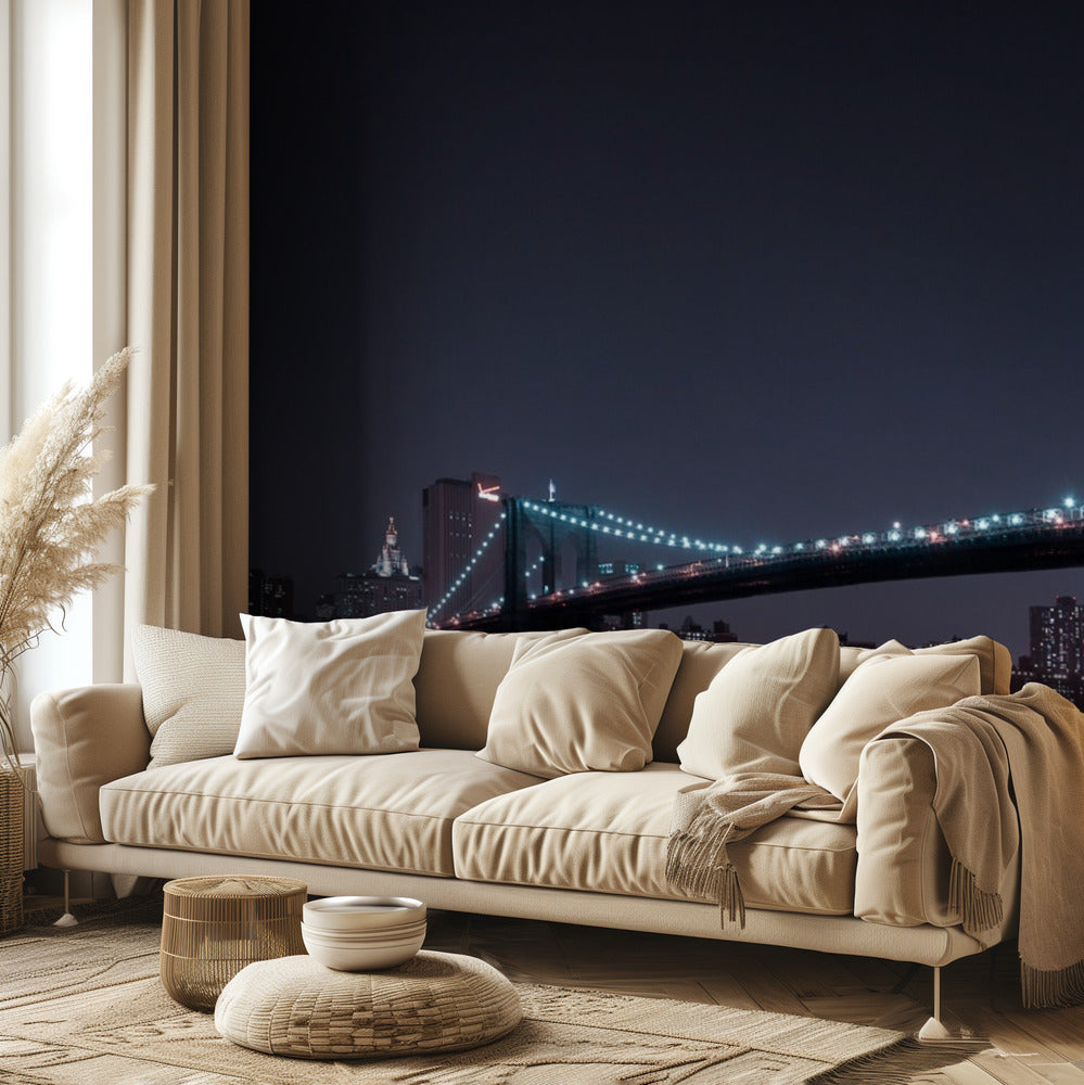 Skyline von Manhattan und Brooklyn Bridge | Fototapeten