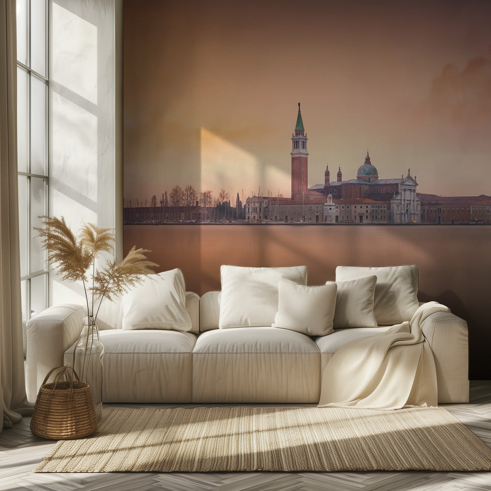 Rosa Sonnenaufgang in Venedig | Fototapeten