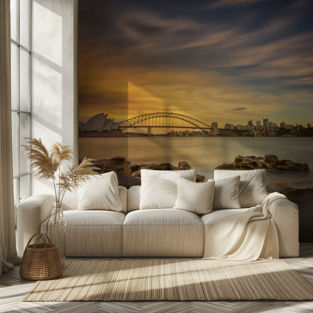 Solnedgang i Operahuset i Sydney | Fototapet
