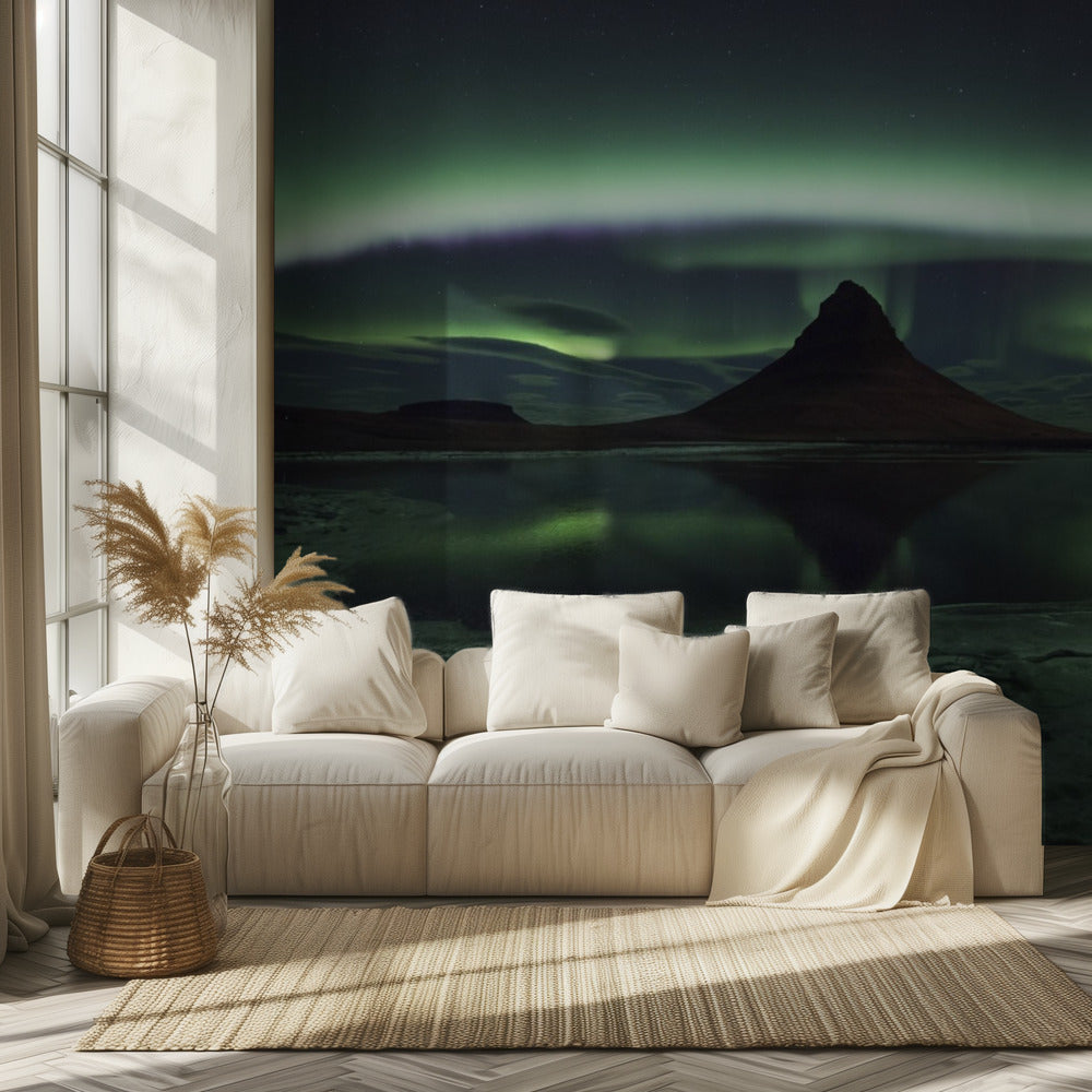 Kirkjufell Aurora | Fototapeten