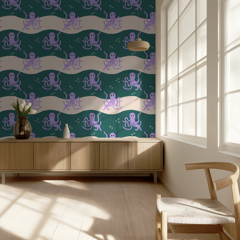 Blekksprut (mønsterdesign) | Fototapet
