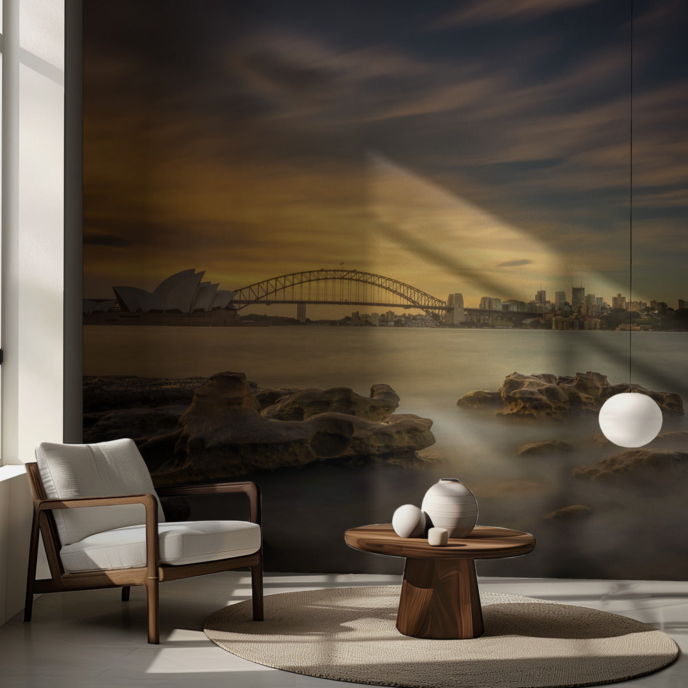 Solnedgang i Operahuset i Sydney | Fototapet