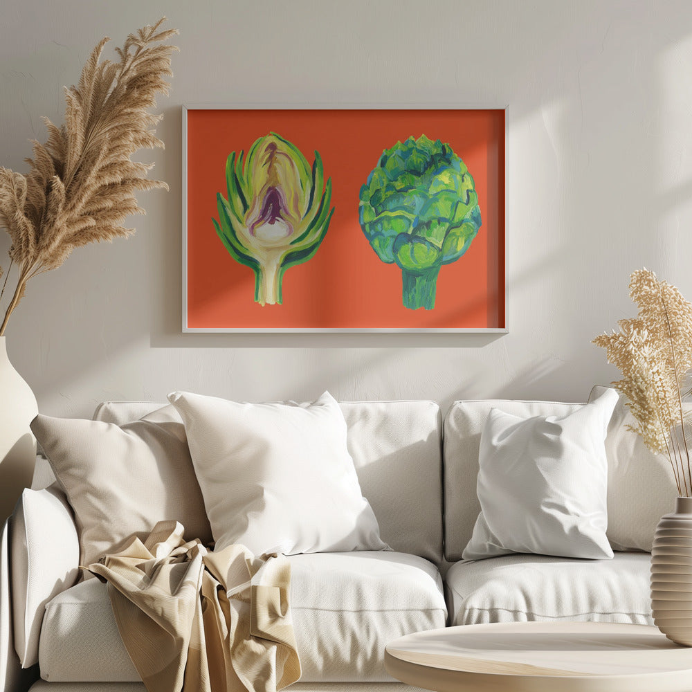 Artisjokken op sinaasappel | Posters - Kunstdrukken