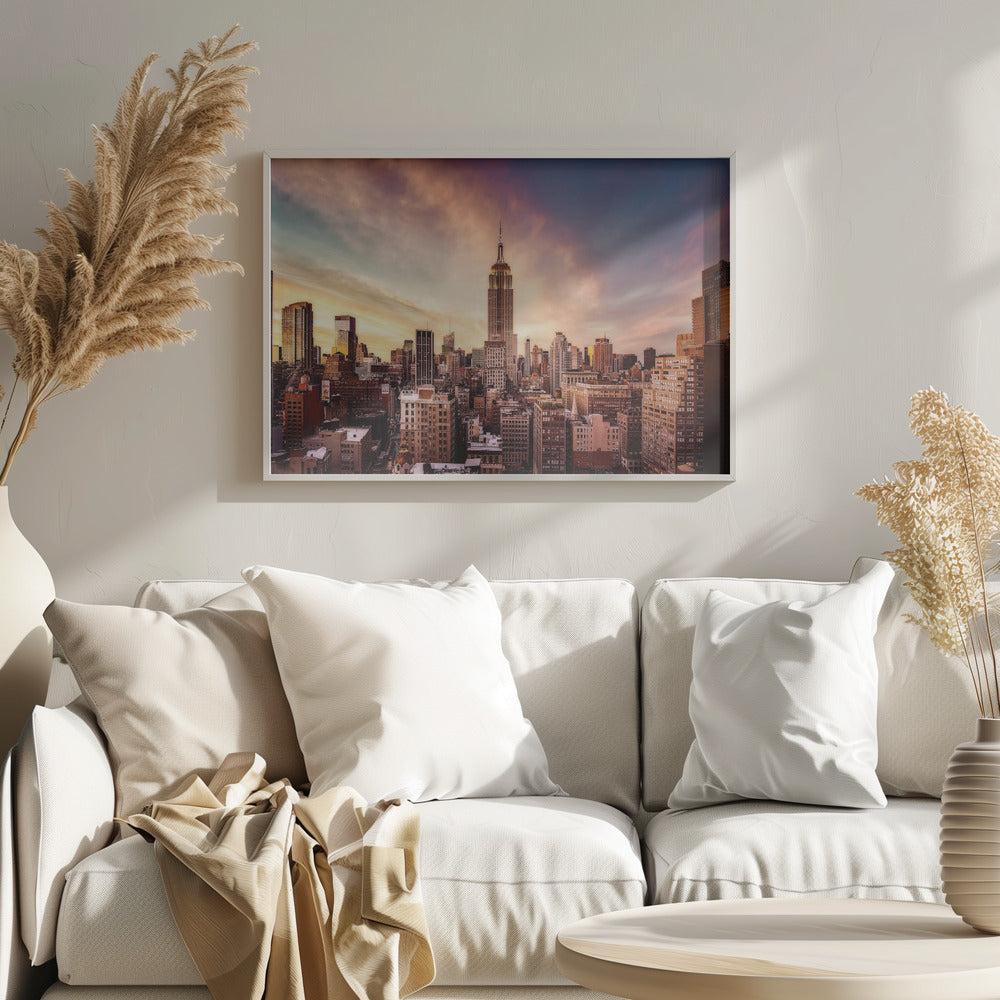 Coucher de soleil au centre-ville | Posters - Affiche Artistique