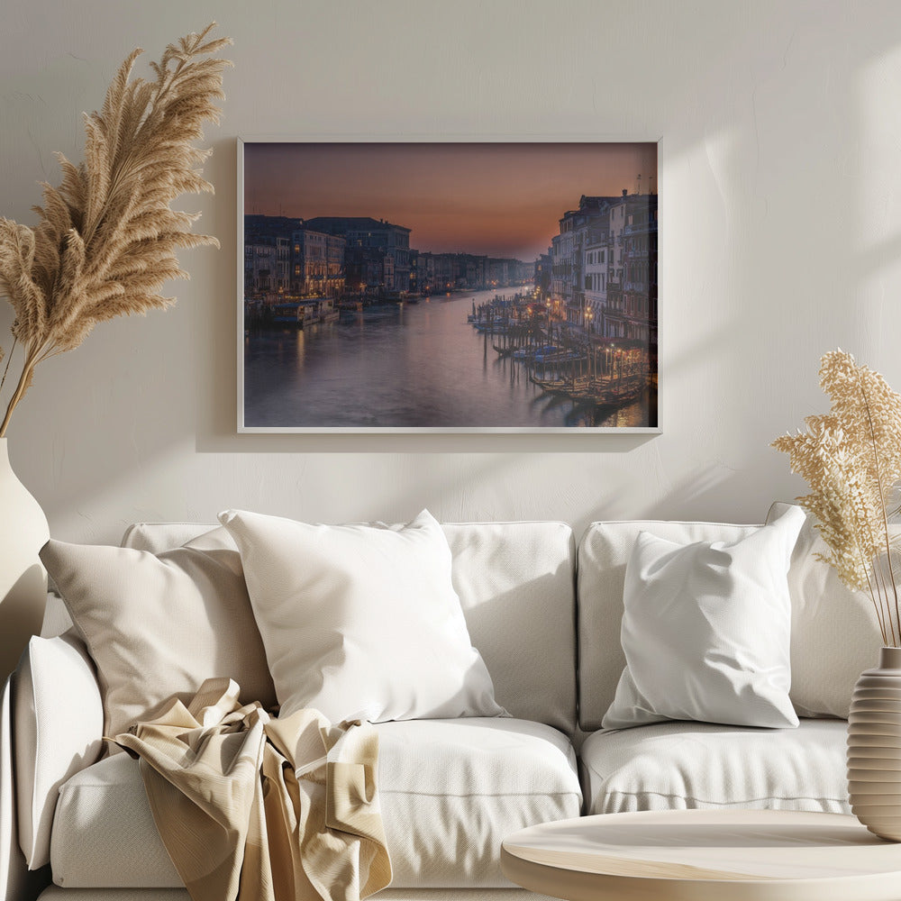 Venedigs Canal Grande i solnedgången | Poster