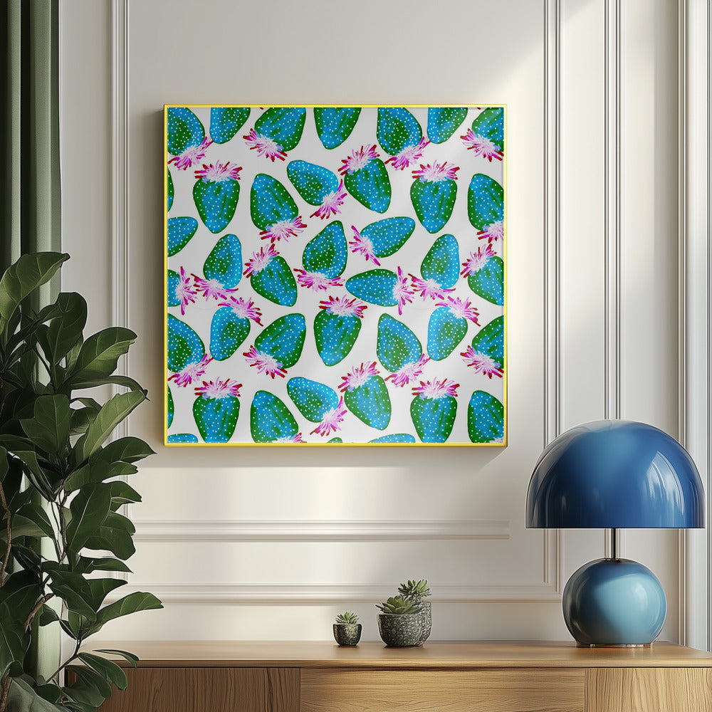 Fraises vertes sarcelle | Posters - Affiche Artistique