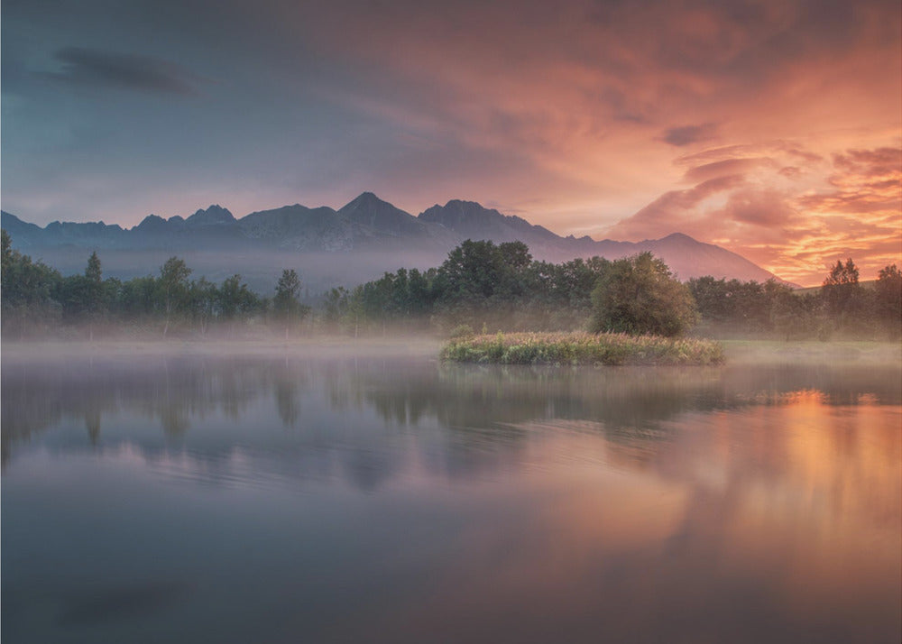 Świt nad jeziorem | Fototapeta