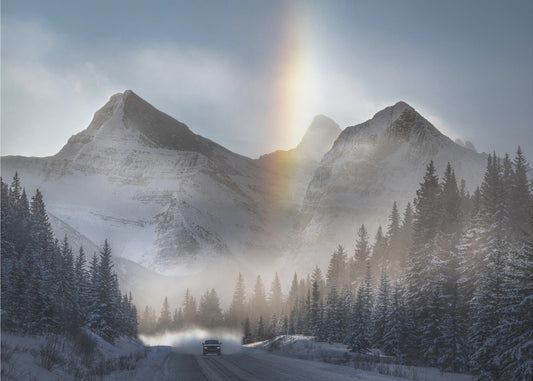 Rouler sous un arc-en-ciel gelé | Papier Peint Photo