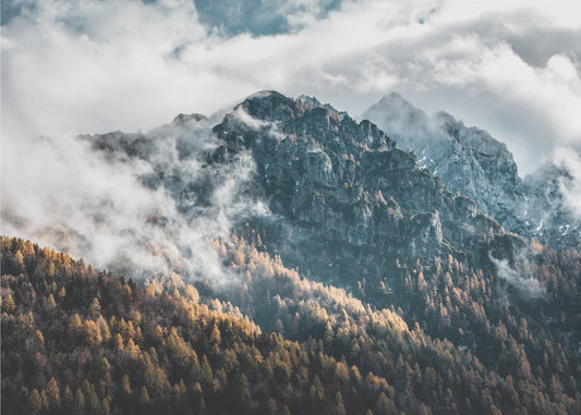 Brouillard dans les montagnes | Papier Peint Photo