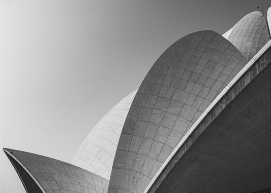 Temple du Lotus. . l'échelle de gris | Papier Peint Photo