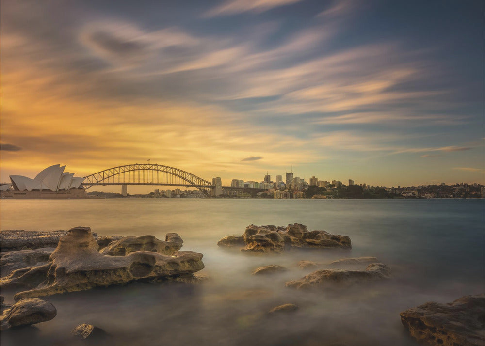 Solnedgang i Operahuset i Sydney | Fototapet