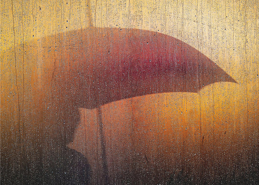 Metallische Wand im Regen | Leinwand-Bilder