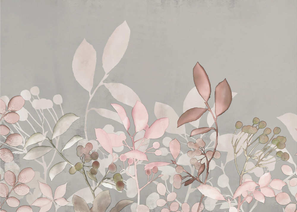 Aquarelle Pastel Jardin Rose | Papier Peint Photo