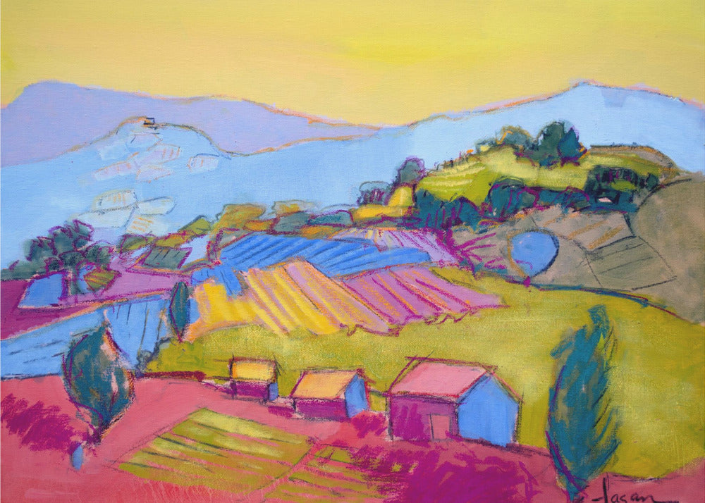 Pastel Hillside View | Poster