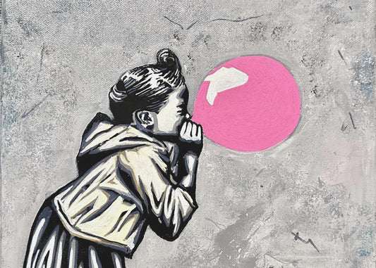 Pink Bubble Moment | Canvas