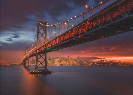 Bay Bridge la nuit | Papier Peint Photo