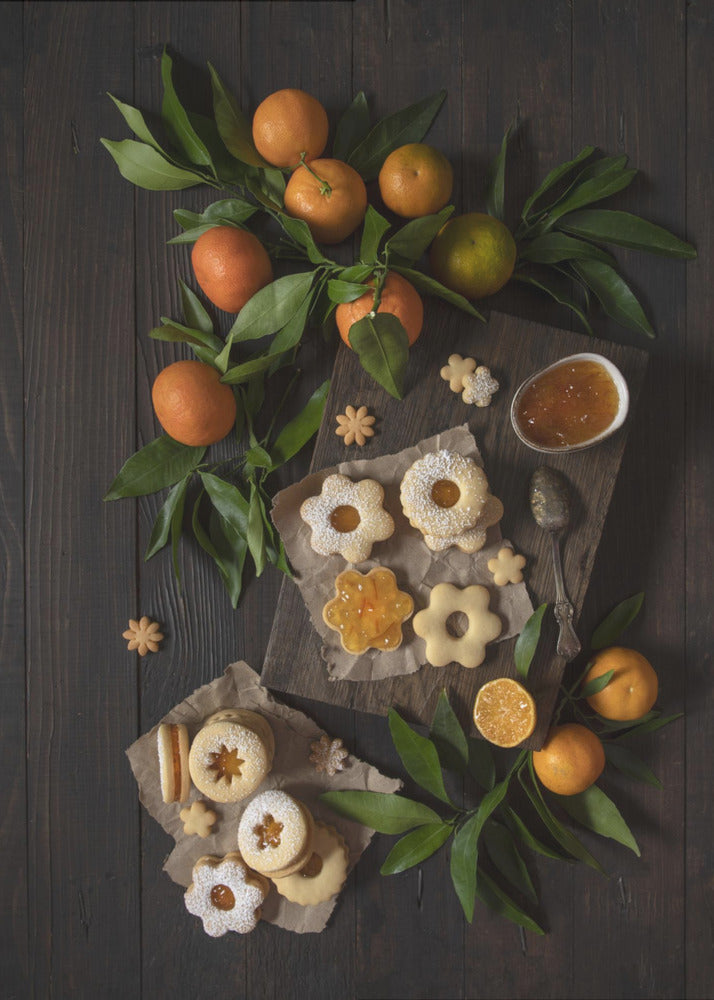 Mandarin Linzer Cookies | Plakater - Kunsttryk