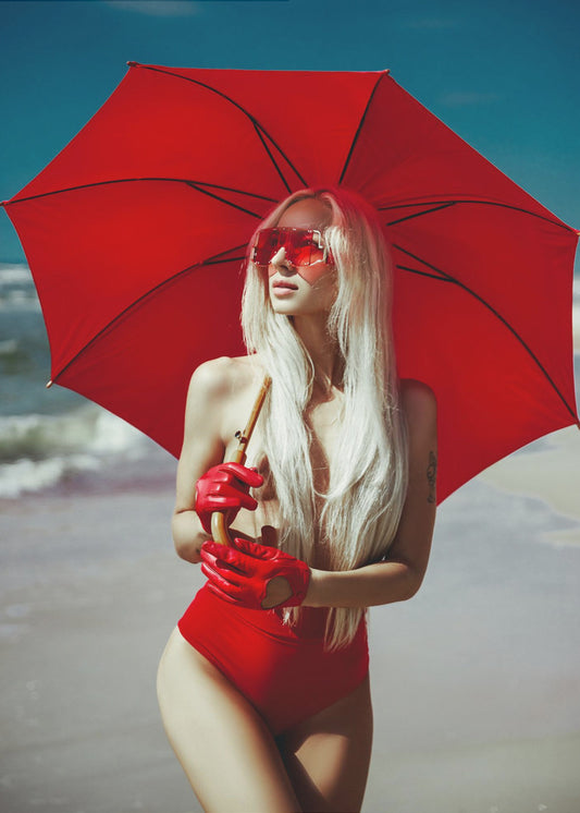The Red Umbrella | Canvas