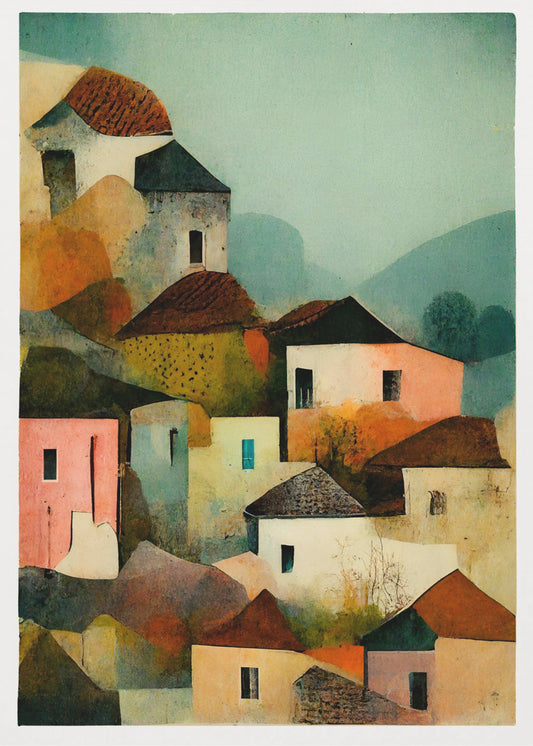 Village italien | Tableaux sur Toile