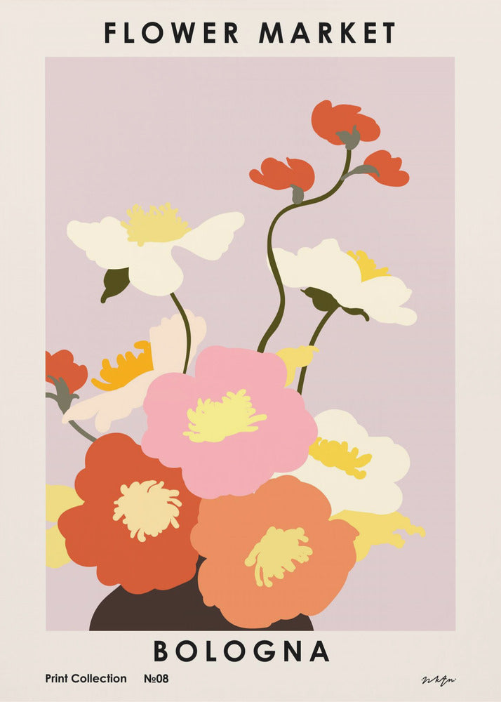 Marché aux fleurs. Bologne | Tableaux sur Toile