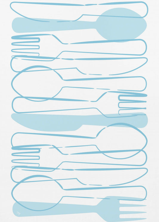 Blå bestick | Poster