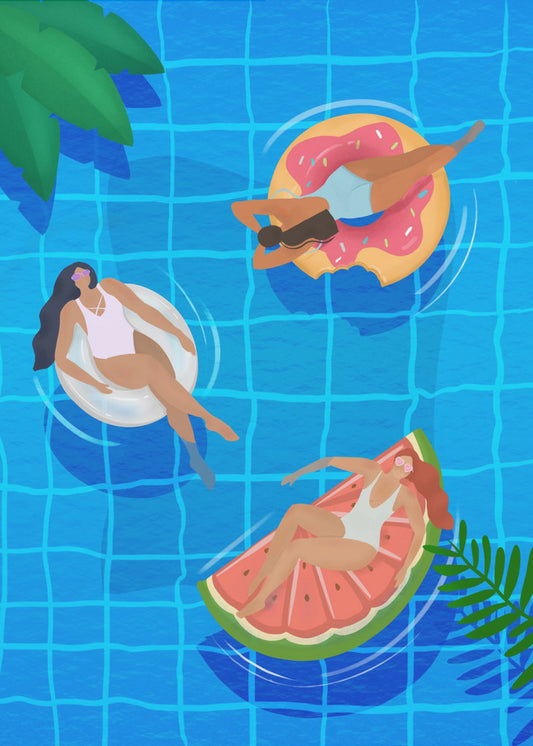 Signore della piscina | Stampe su Tela