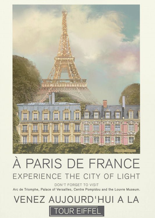 Stampa retrò di Parigi | Stampe su Tela