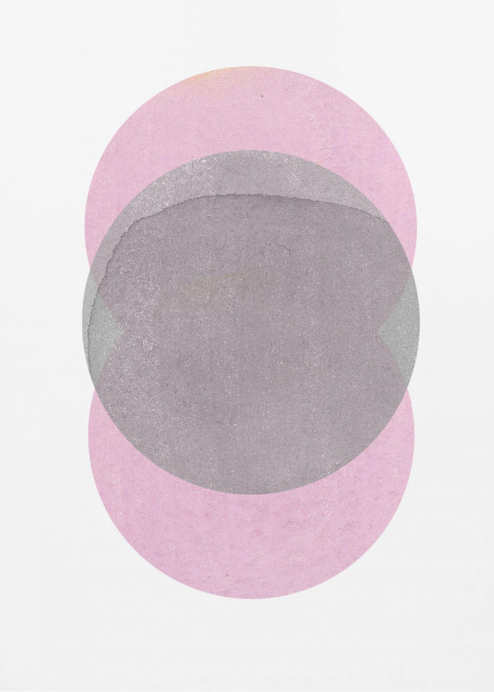 Gray Pink Circles | Canvas