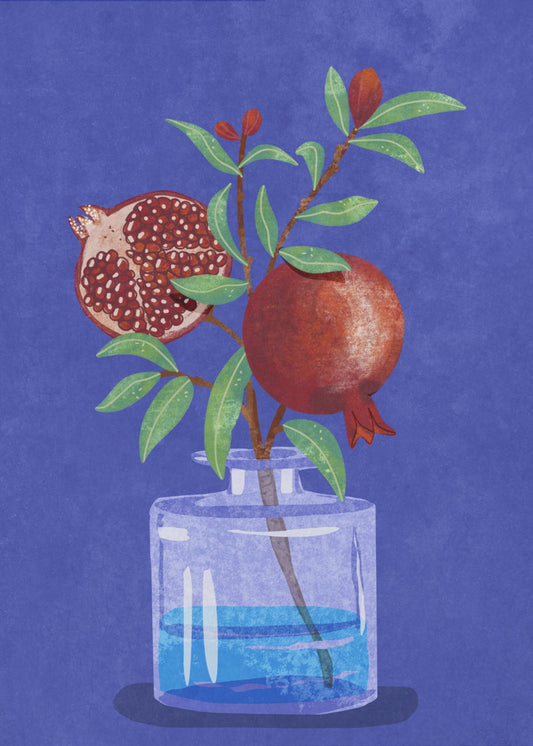 pomegranate in Vase | Canvas