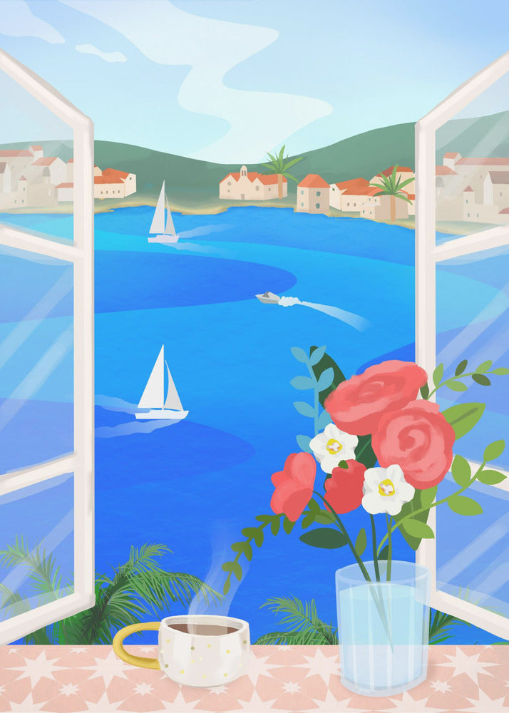 Vue sur l'île | Tableaux sur Toile